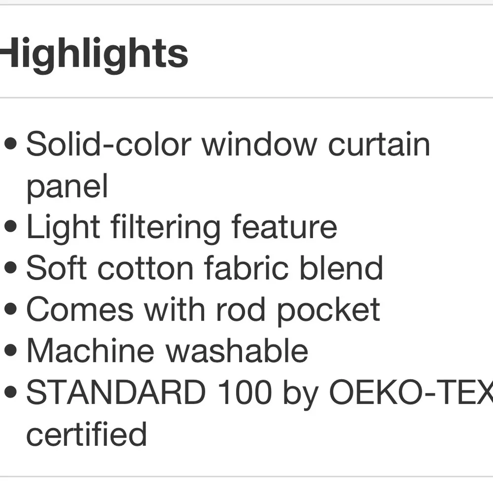 THRESHOLD NWT light filtering solid Farrah window curtain panels -84”